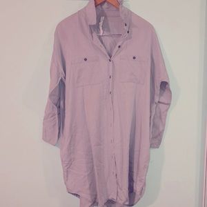 Lululemon LAB shirt dress, tencel Silk